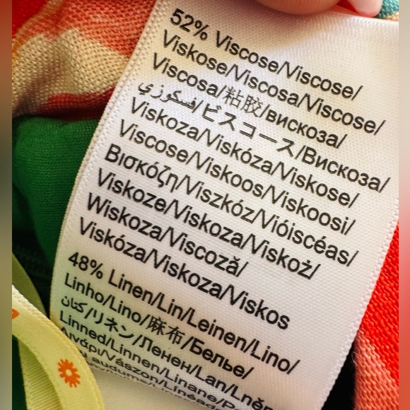 Farm Rio Tie-Front Linen Blend Floral Wide-Leg Pants - Picture 13 of 16